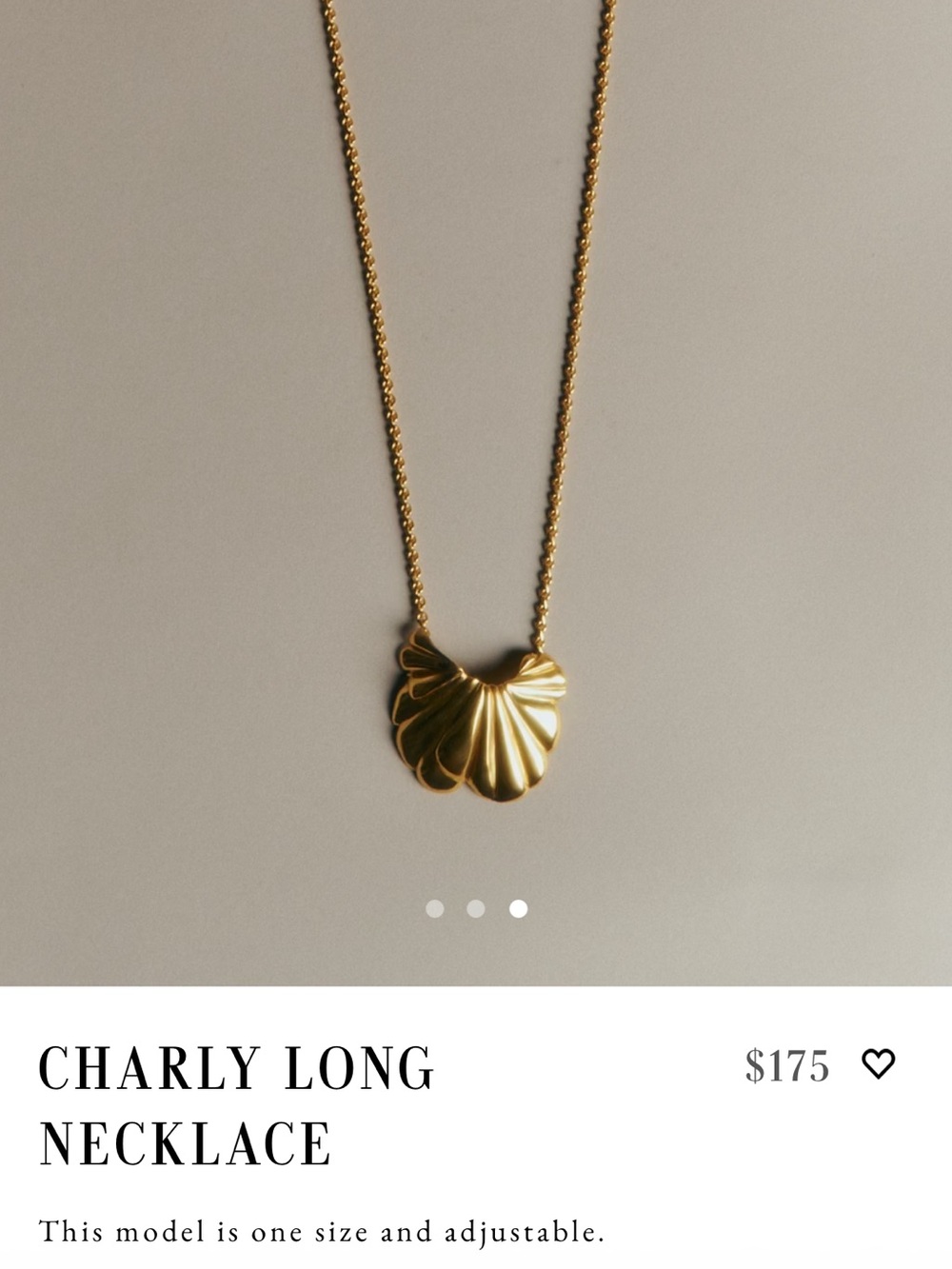 Sézane Charly Gold Scallop Pendant Necklace